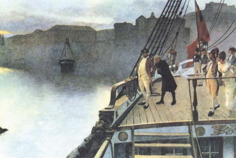 unknow artist en napoletansk forradare har hangts och kastats i vattnet oil painting image
